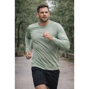 Baleaf Long Sleeve Shirt Performance Wear Men's Size XL Light Weight Sage Green